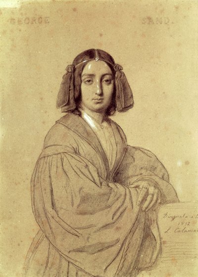 Portrait of George Sand by Luigi Calamatta